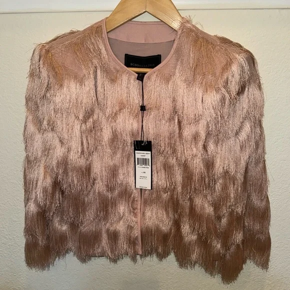 NWT BCBGMAXAZRIA Jaxon Fringe Jacket - Picture 2 of 11